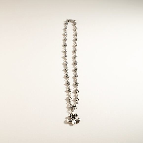 Chrome Hearts Jewelry - Chrome Hearts Fleur De Lis Pendent Cross .925 Silver Necklace